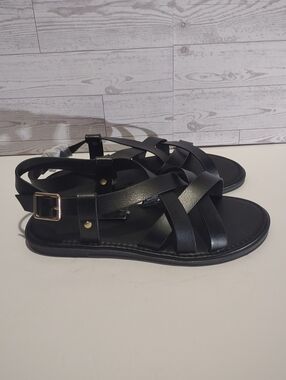 Torrid Black Strappy Gladiator Sandals Size 12WW